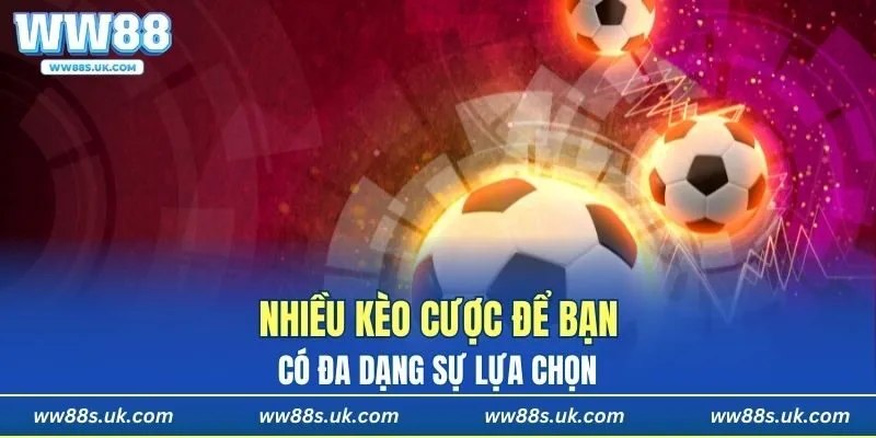 Nhiều kèo cược để bạn có đa dạng sự lựa chọn