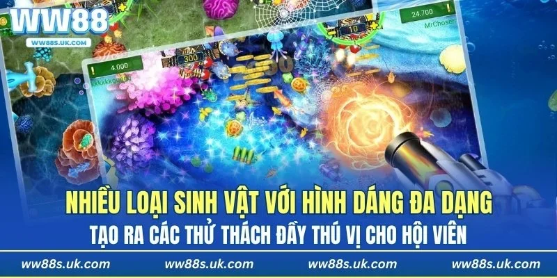 Nhiều loại sinh vật với hình dáng đa dạng liên tục xuất hiện