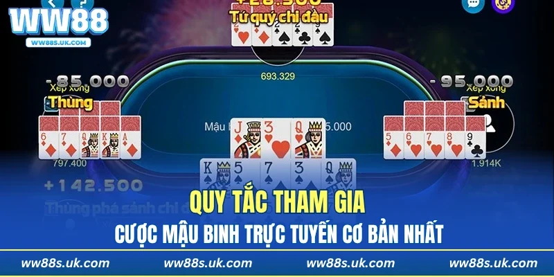Quy tắc tham gia cược Mậu Binh trực tuyến cơ bản nhất