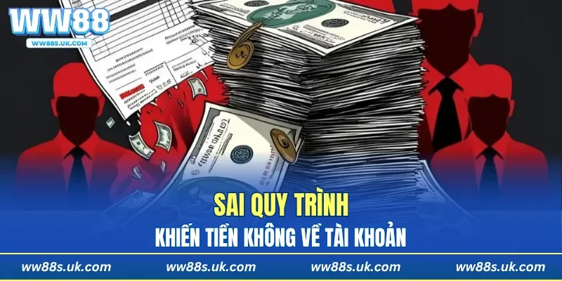 Sai quy trình khiến tiền không về tài khoản