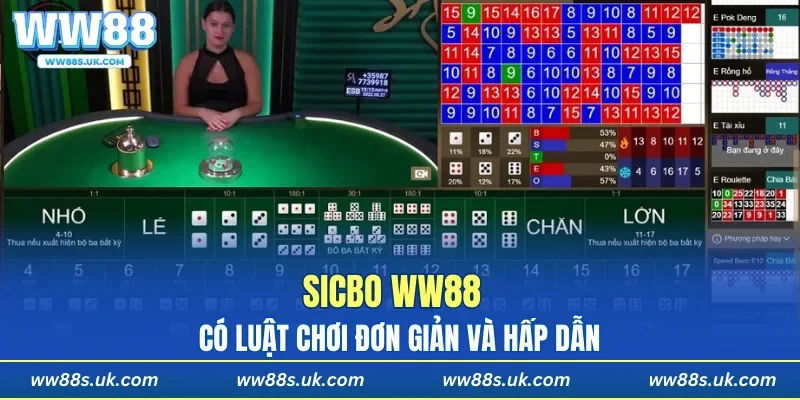 Sicbo WW88 có luật chơi đơn giản và hấp dẫn
